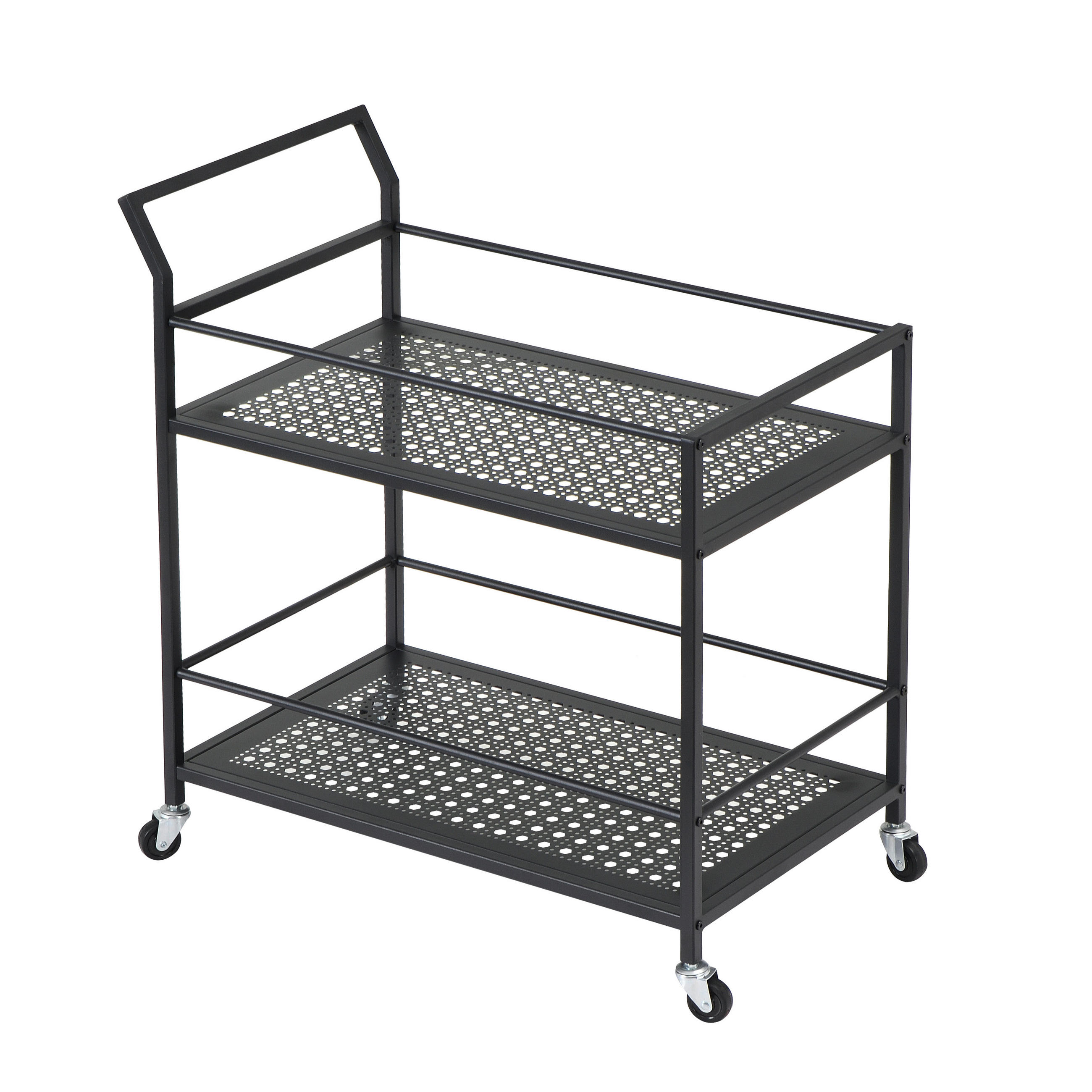 SERVÍROVACÍ VOZÍK, černá, 79/45/83 cm - černá, Design, kov/plast (79/45/83cm) - MID.YOU