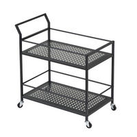 SERVÍROVACÍ VOZÍK, černá, 79/45/83 cm - černá, Design, kov/plast (79/45/83cm) - MID.YOU
