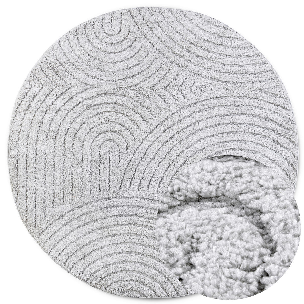 HOCHFLORTEPPICH 200 cm New York Hellgrau  - Hellgrau, Basics, Kunststoff/Textil (200cm) - Elle Decoration