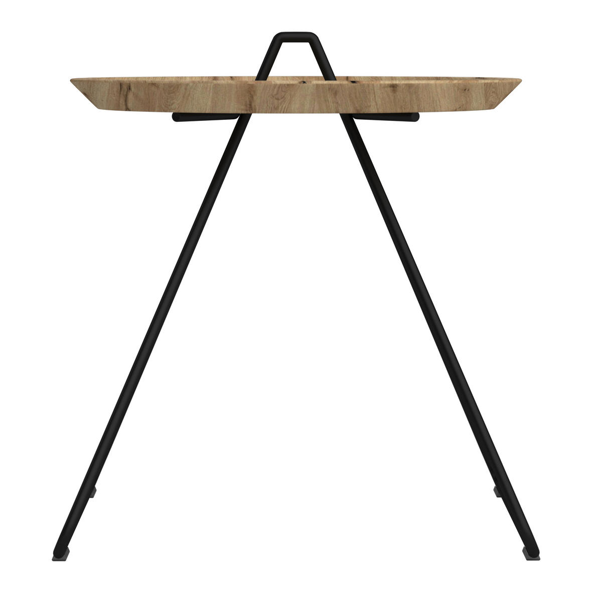 BEISTELLTISCH in Holz 55,6/51,2/50 cm  - Wildeiche/Anthrazit, Design, Holz/Metall (55,6/51,2/50cm) - Voglauer
