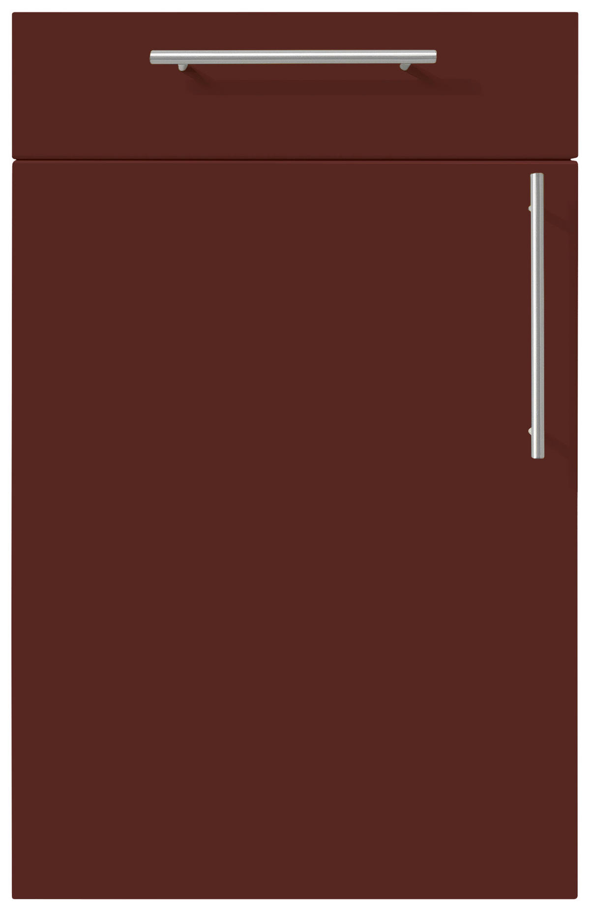 EINBAUKÜCHE SILVIA  - Rot/Schwarz, Design, Holzwerkstoff - Novel