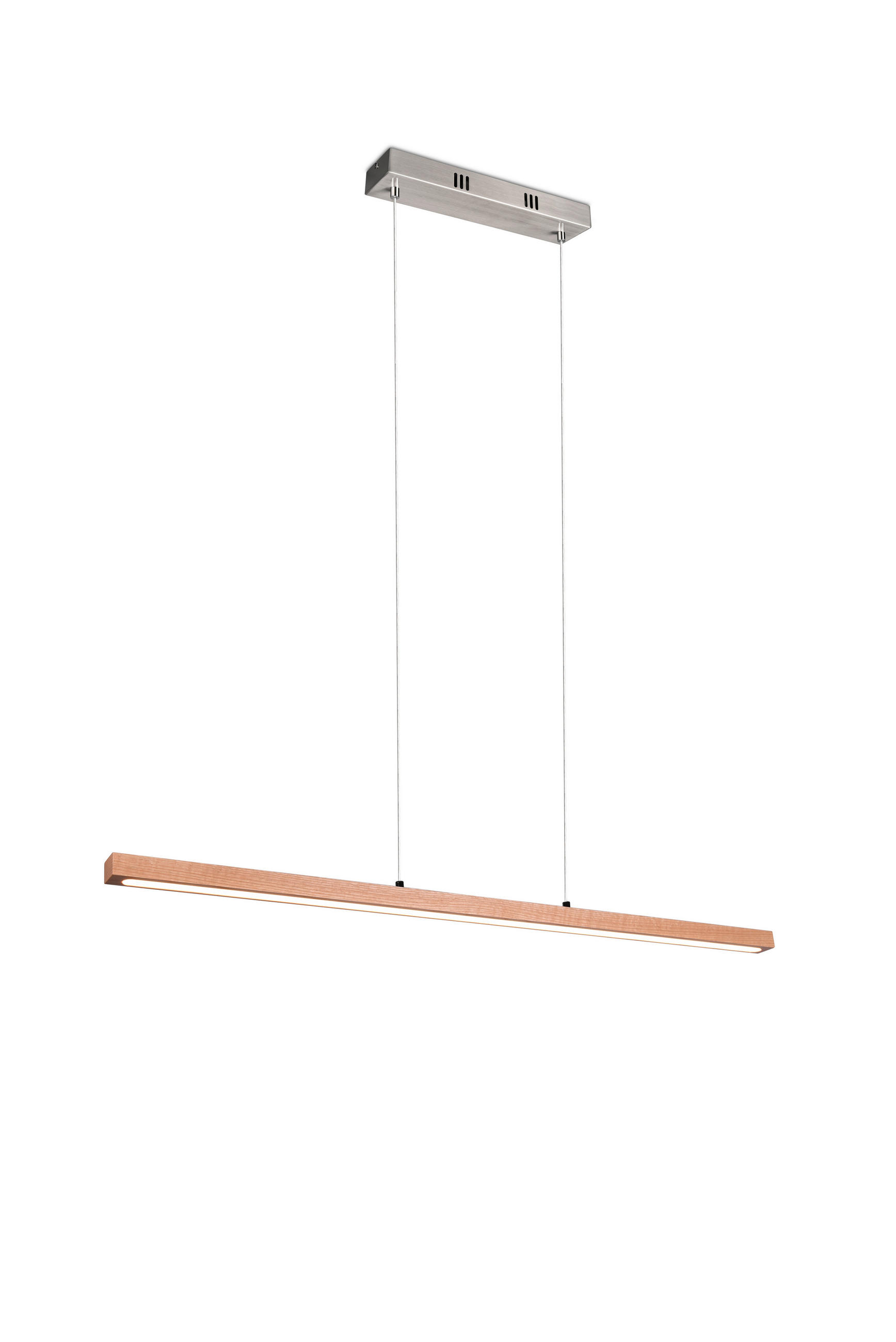 LED-HÄNGELEUCHTE Emma 114 cm   - Eichefarben, LIFESTYLE, Holz/Kunststoff (114cm) - Novel