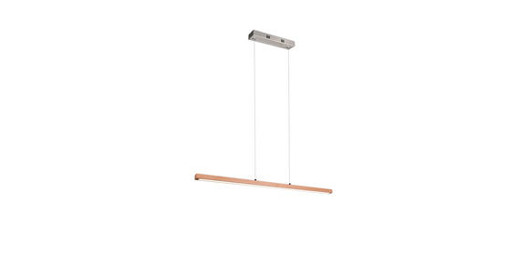 LED-HÄNGELEUCHTE 114 cm - Eichefarben, LIFESTYLE, Holz/Kunststoff (114cm) - Novel