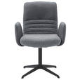 ARMLEHNSTUHL  in Stahl Flachgewebe Echtleder pigmentiert  - Schwarz/Dunkelblau, Design, Leder/Textil (64/93/69cm) - Dieter Knoll