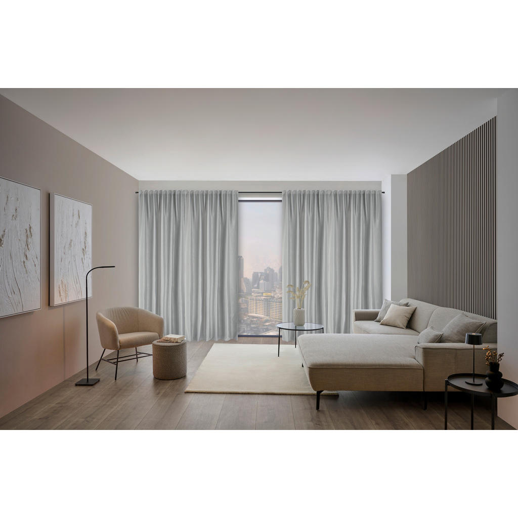 Thumbnail - Dieter Knoll Fertigvorhang Cava, Silber, Textil, Struktur, 140x245 cm, ISO 9001, Textiles Vertrauen - Oeko-Tex®, Bsci, f...