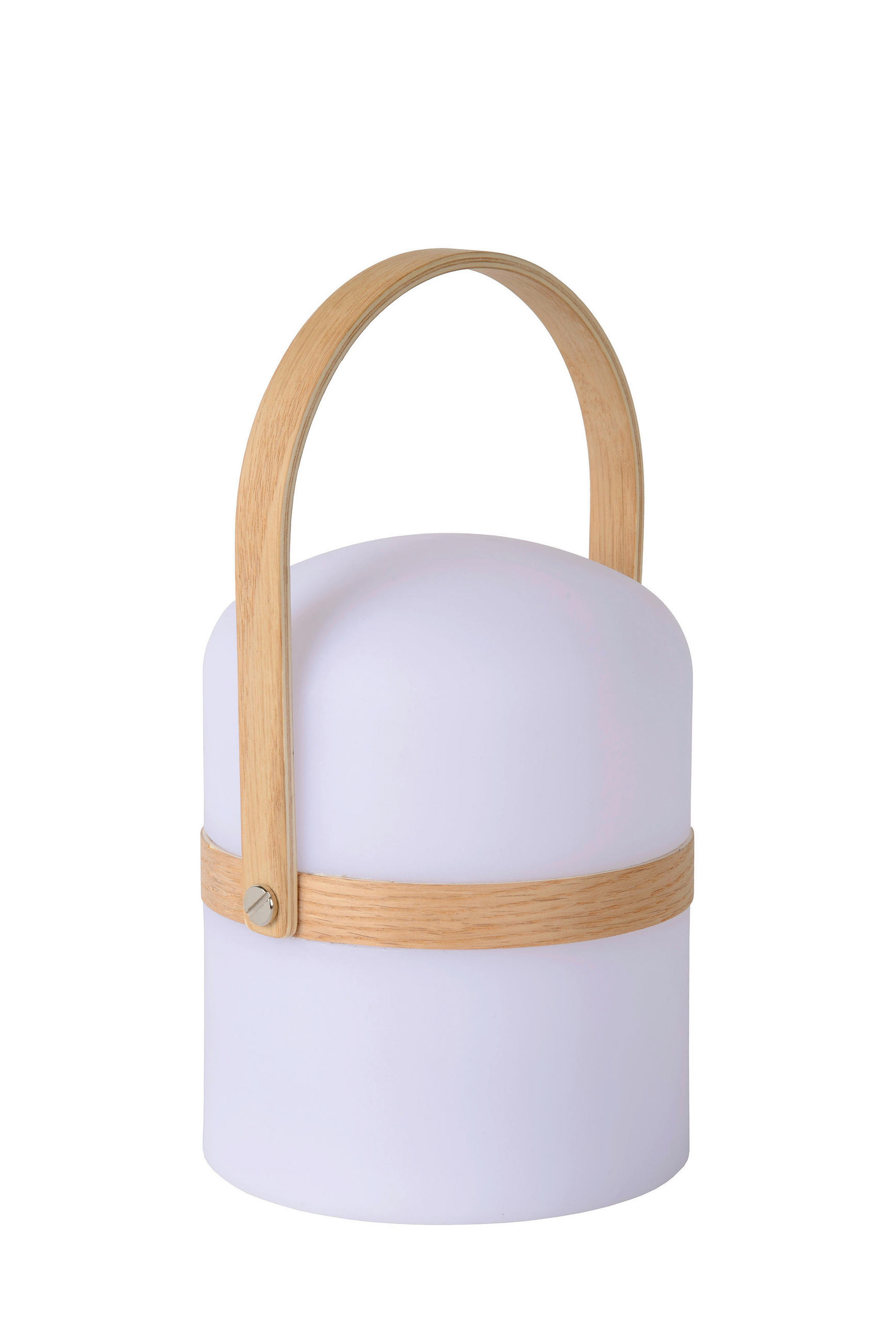 LED-AUSSENLEUCHTE - Hellbraun/Weiss, Basics, Holz/Kunststoff (14.5/26.5cm) - Lucide