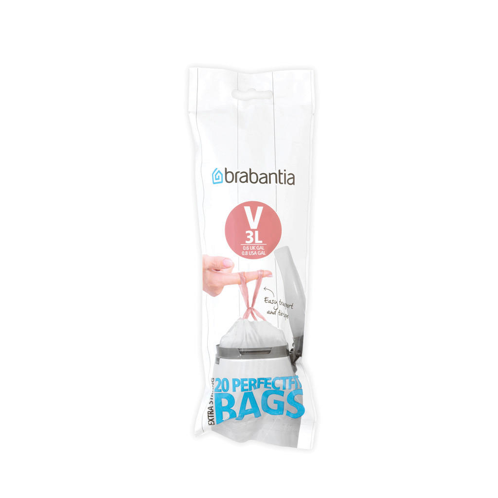 MÜLLSACK   - Weiß, Design, Kunststoff (2-3cm) - Brabantia