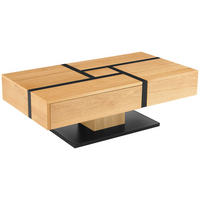 COUCHTISCH in Holz, Metall, Holzwerkstoff 120/40/65 cm  - Eichefarben/Schwarz, Design, Holz/Holzwerkstoff (120/40/65cm) - Livetastic