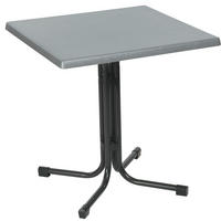 GARTENKLAPPTISCH Metall, Holzwerkstoff quadratisch  - Anthrazit/Grau, Basics, Holzwerkstoff/Metall (80/80/72cm) - Gardenson