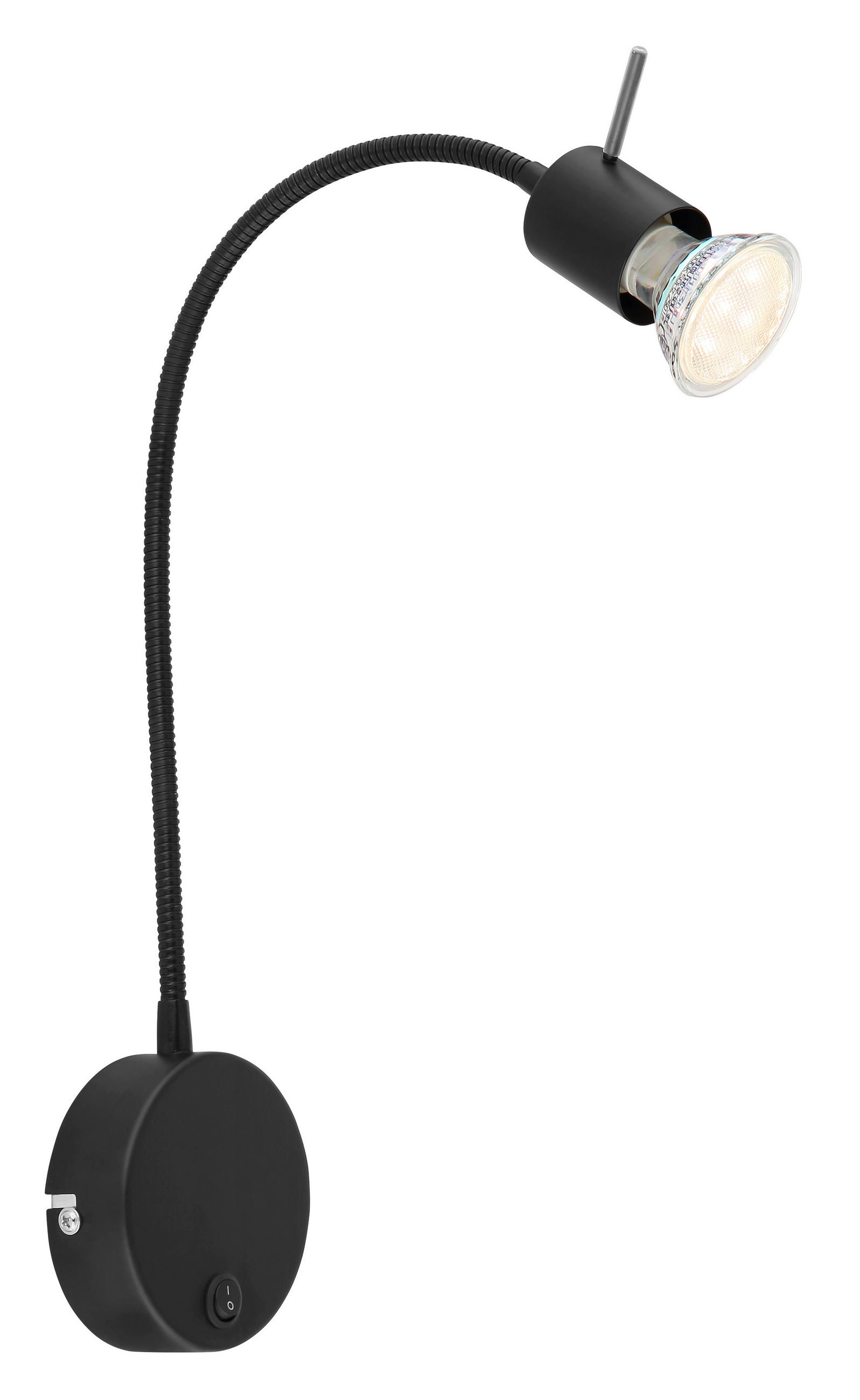STENSKA SVETILKA  Milly ///230 V/GU10 - črna, Basics, kovina (9/40/53cm)