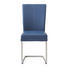 SCHWINGSTUHL Echtleder Blau, Edelstahlfarben - Blau/Edelstahlfarben, Design, Leder/Metall (44/98/58cm) - Valdera