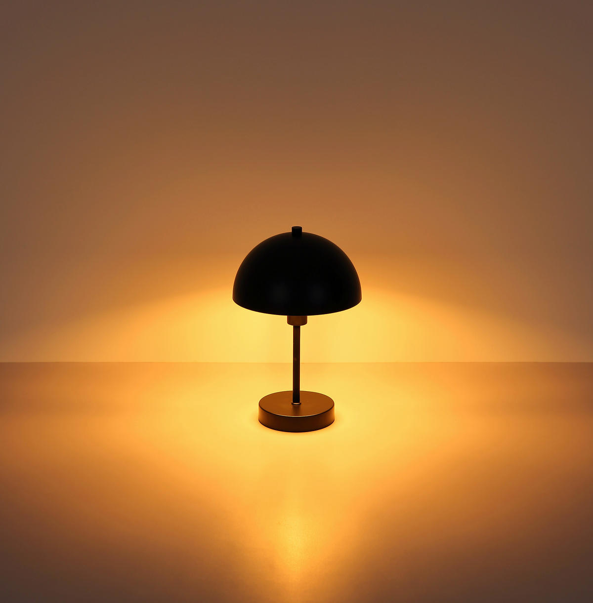 TISCHLEUCHTE - Schwarz, Design, Kunststoff/Metall (20/31cm) - Globo