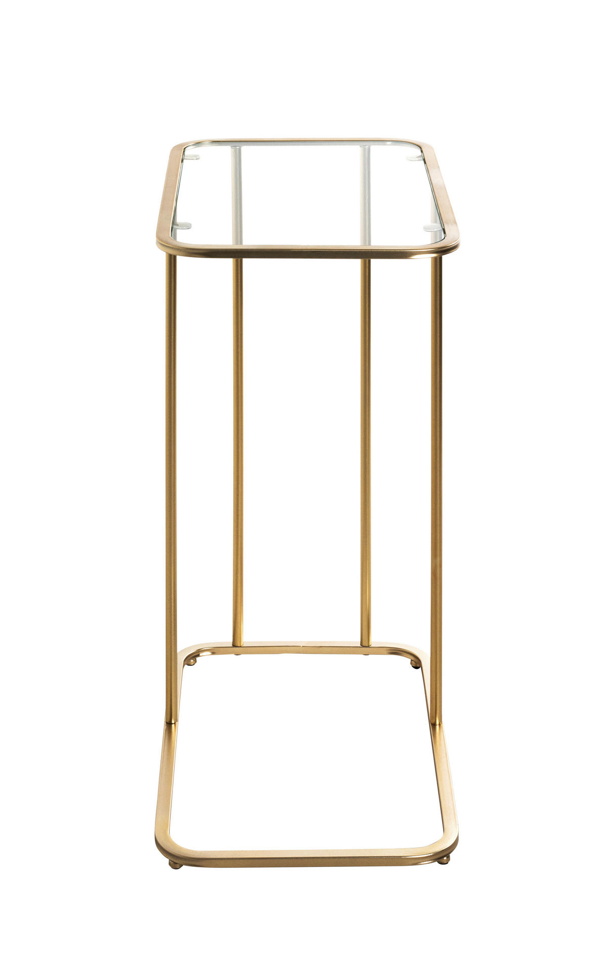 BEISTELLTISCH in Metall, Glas 45/30/65 cm  - Goldfarben, MODERN, Glas/Metall (45/30/65cm)