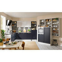 EINBAUKÜCHE BRISTOL  - Blau/Weiß, LIFESTYLE, Holzwerkstoff - Moderano