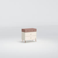 Comodă 80/79/44 cm  - roz aprins/crem, Modern, lemn/material pe bază de lemn (80/79/44cm) - Cilek