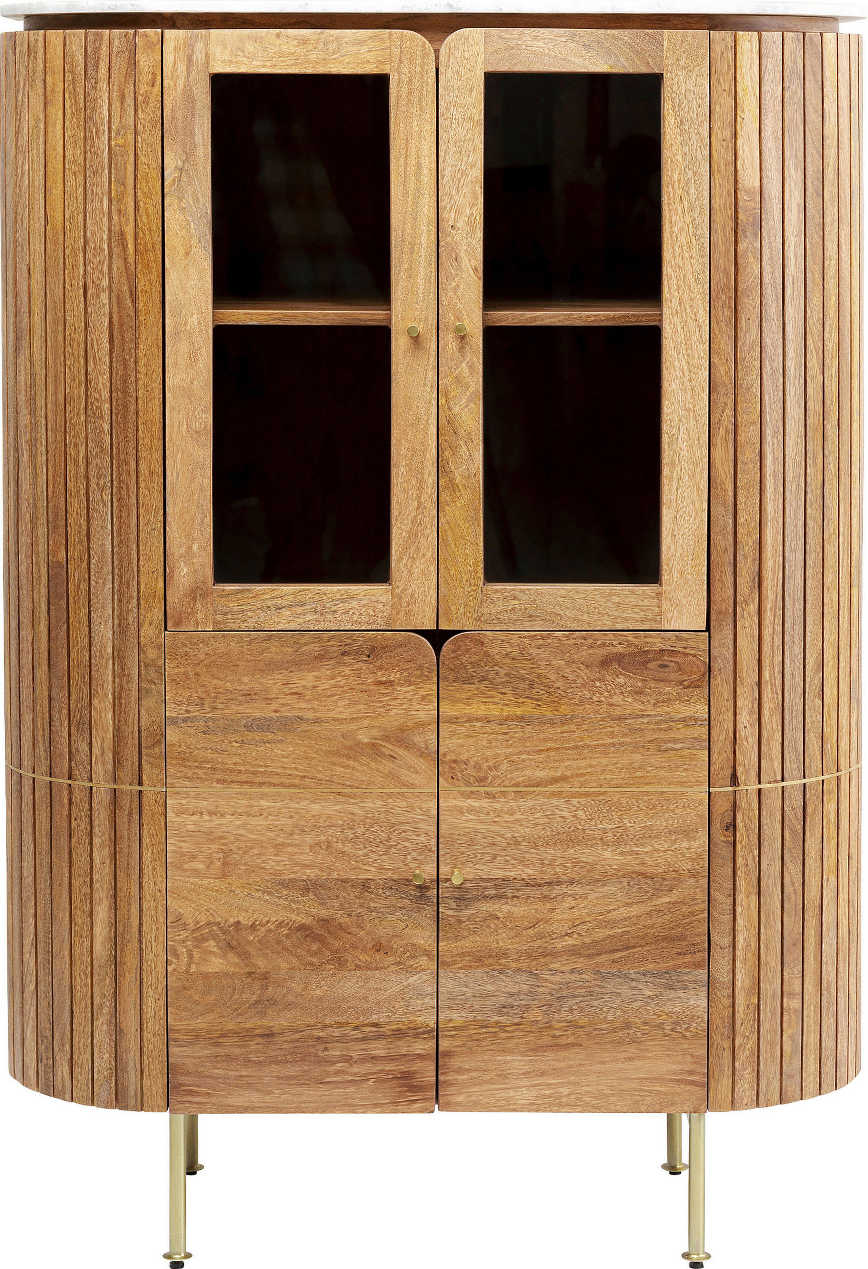 SCHRANK - Braun, Design, Holz/Stein (100/145/42cm) - Kare-Design