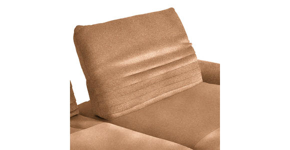 ECKSOFA  in Chenille Aprikose  280/170-195 cm  - Aprikose/Schwarz, Design, Textil/Metall (280/170-195cm) - Dieter Knoll