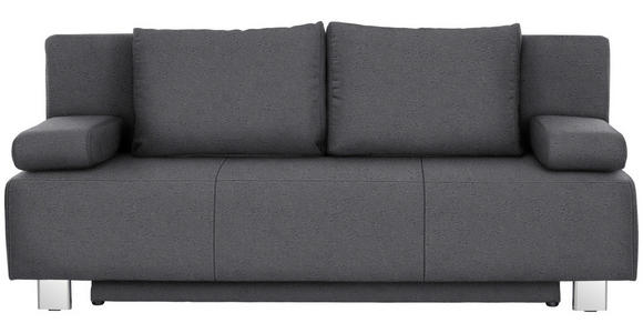 SCHLAFSOFA in Flachgewebe Grau  - Chromfarben/Grau, Design, Textil/Metall (197/88/89cm) - Xora