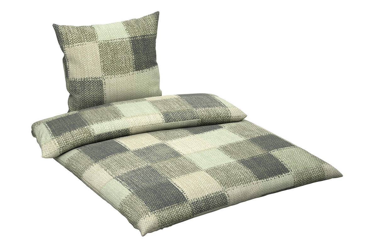BETTWÄSCHE Flanell 135/200 cm  - Grün, Textil (135/200cm) - Novel