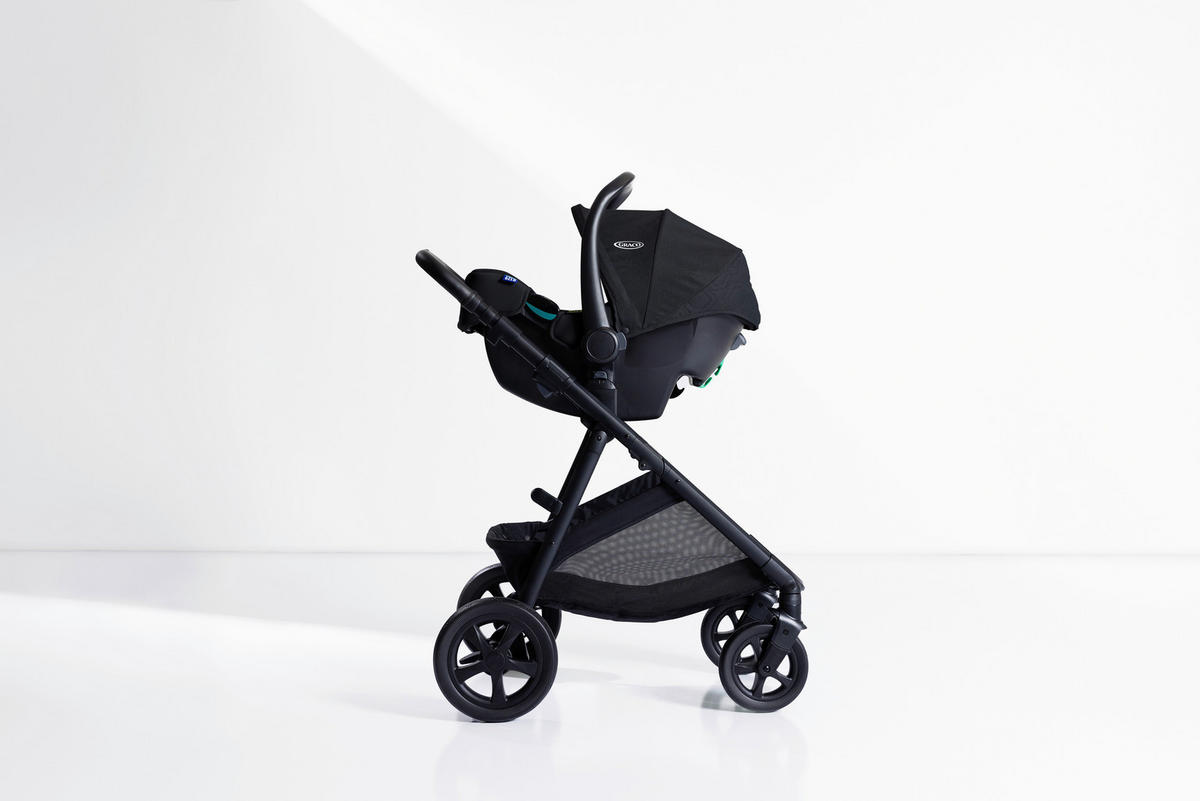 KINDERWAGENSET Near2Me DLX 3in1  - Schwarz, Basics, Textil/Metall (95/62,7/120cm) - Graco