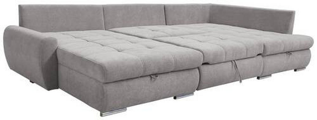 ECKSOFA in Velours Fango  - Chromfarben/Fango, Design, Kunststoff/Textil (174/322/173cm) - Livetastic