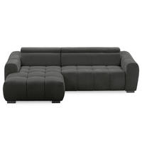 ECKSOFA  Webstoff Schwarz  - Schwarz, Design, Kunststoff/Textil (177/274cm) - Livetastic
