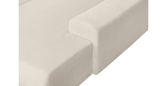 WOHNLANDSCHAFT  in Cord Creme  - Creme/Schwarz, KONVENTIONELL, Textil/Metall (191/351/191cm) - Carryhome