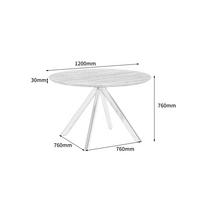 STOL ZA BLAGOVAONICU  prirodne boje  metal, drvni materijal      - prirodne boje/crna, Lifestyle, drvni materijal/metal (120/76/120cm) - Livetastic
