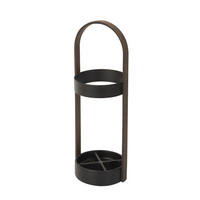 STOJAN NA DEŠTNÍKY, barvy vlašských ořechů, černá - černá/barvy vlašských ořechů, Basics, kov/dřevo (24/68/22cm) - Umbra