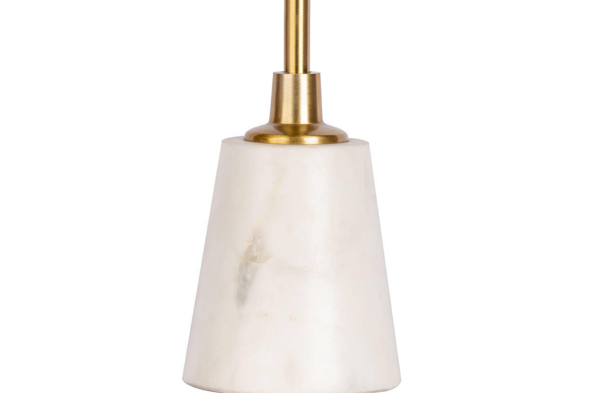 KERZENHALTER - Goldfarben/Weiß, Trend, Stein/Metall (10/30/10cm) - Kayoom