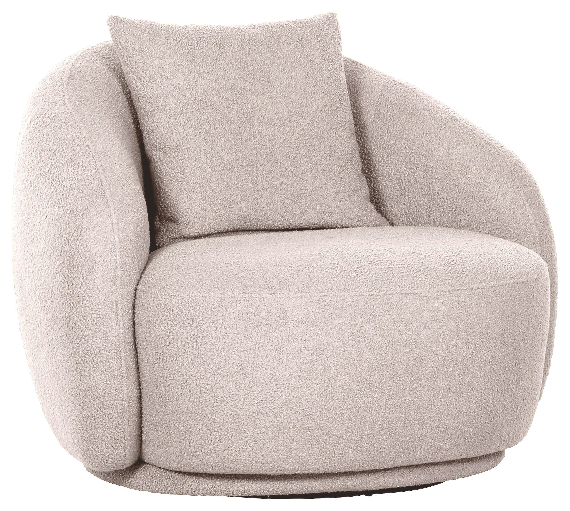 COCKTAILSESSEL in Chenille Rosa  - Schwarz/Rosa, Lifestyle, Textil/Metall (101/79/96cm) - Xora