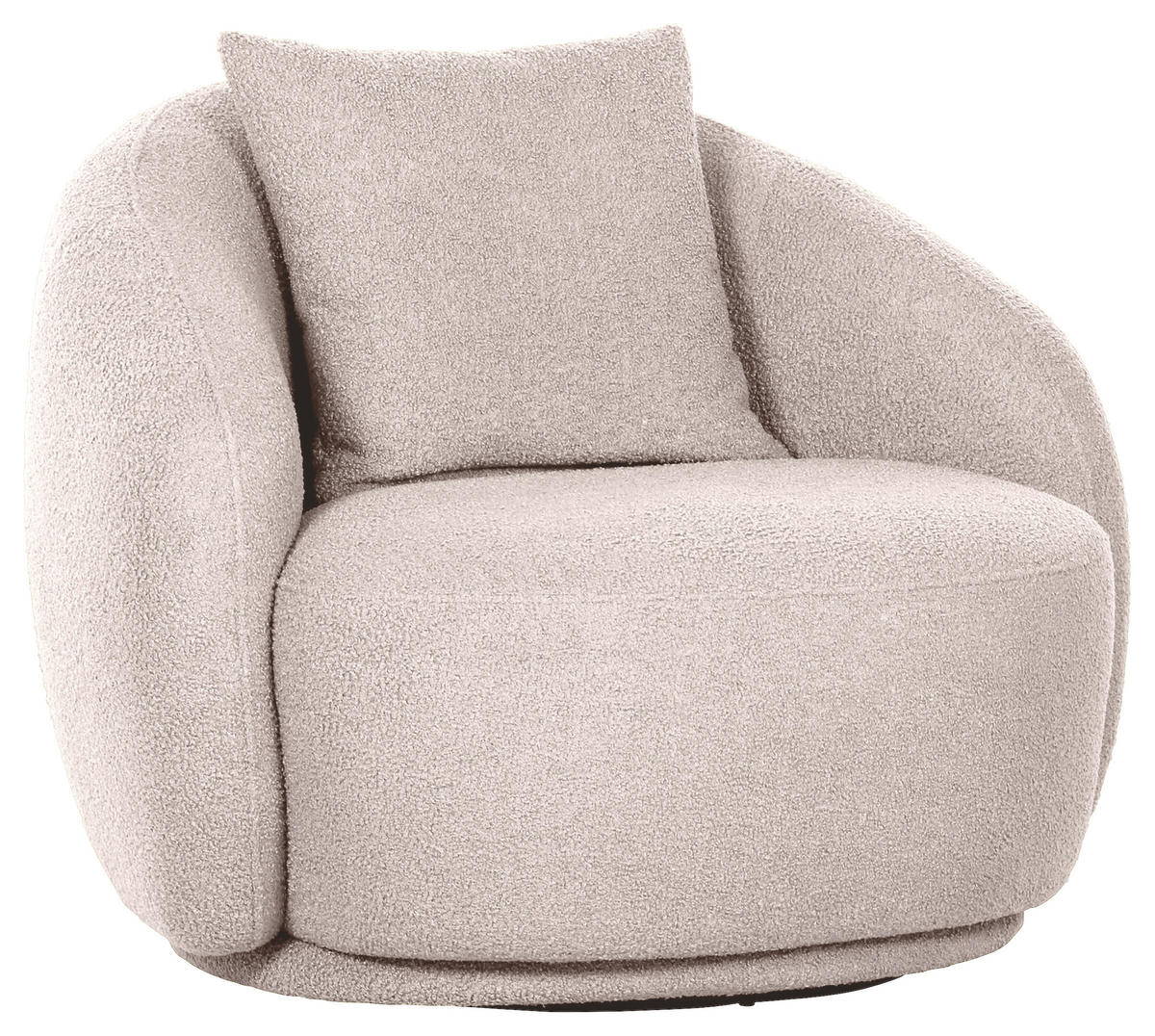 COCKTAILSESSEL in Chenille Rosa  - Schwarz/Rosa, Lifestyle, Textil/Metall (101/79/96cm) - Xora