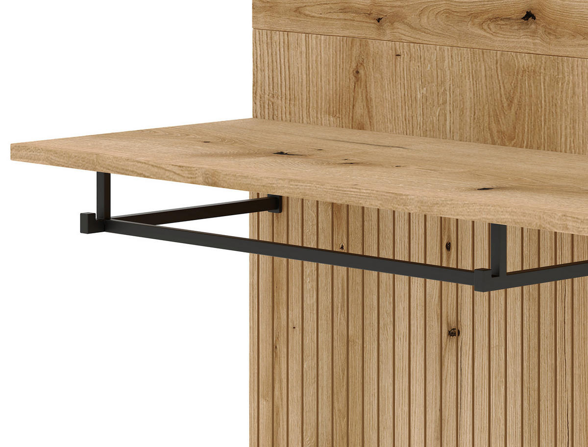 GARDEROBE  in 100/204/40 cm  - Eichefarben/Graphitfarben, Design, Holzwerkstoff (100/204/40cm) - Boxxx