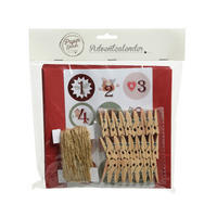 ADVENTSKALENDER  - Naturfarben, Basics, Papier (3,50/22,00/23,00cm) - X-Mas