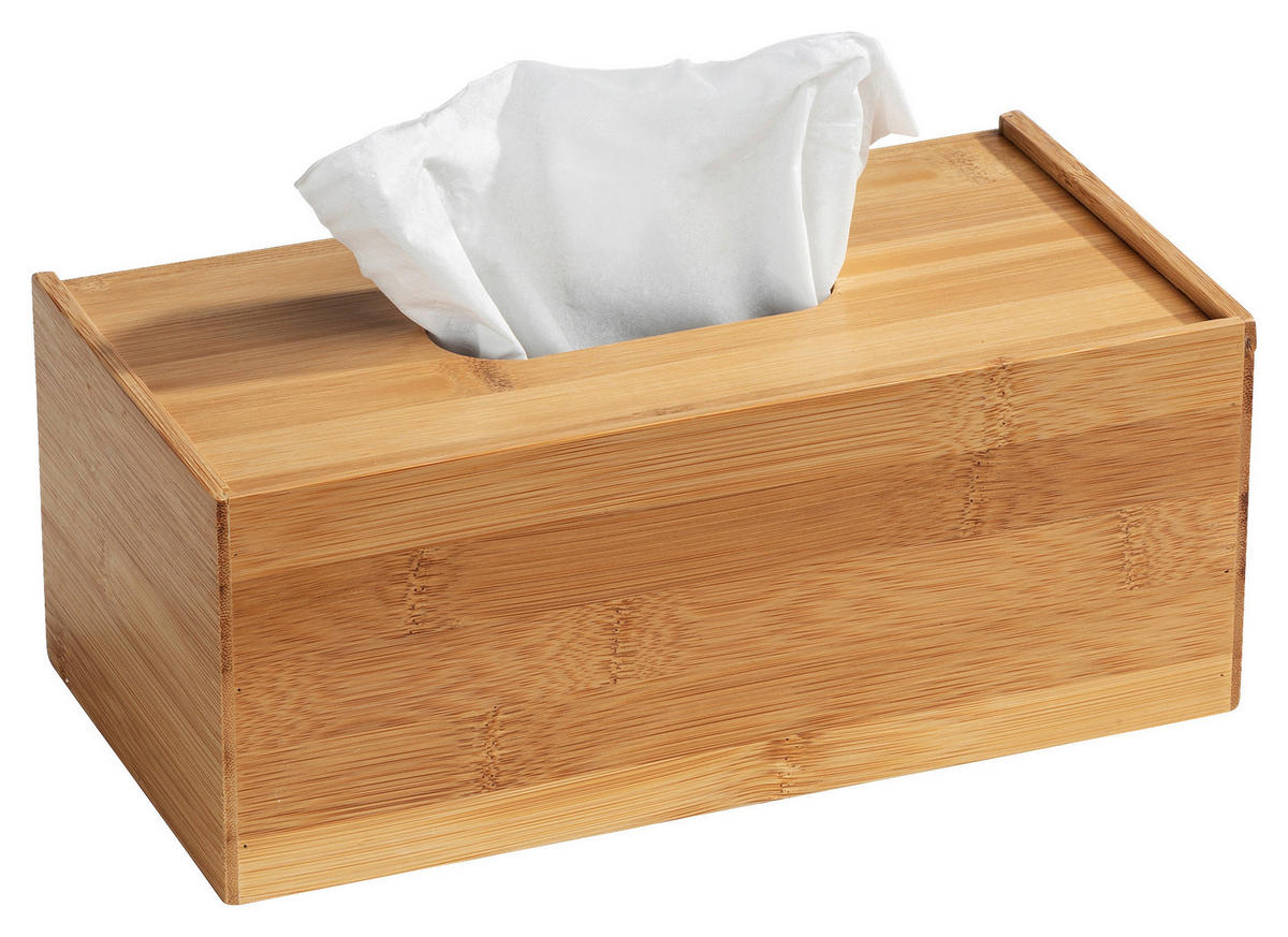 TASCHENTUCHBOX - Teakfarben, Basics, Holz (25/13/10cm) - Wenko
