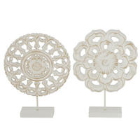 SKULPTUR - vit/beige, Basics, trämaterial (19/5/26cm) - Boltze Home