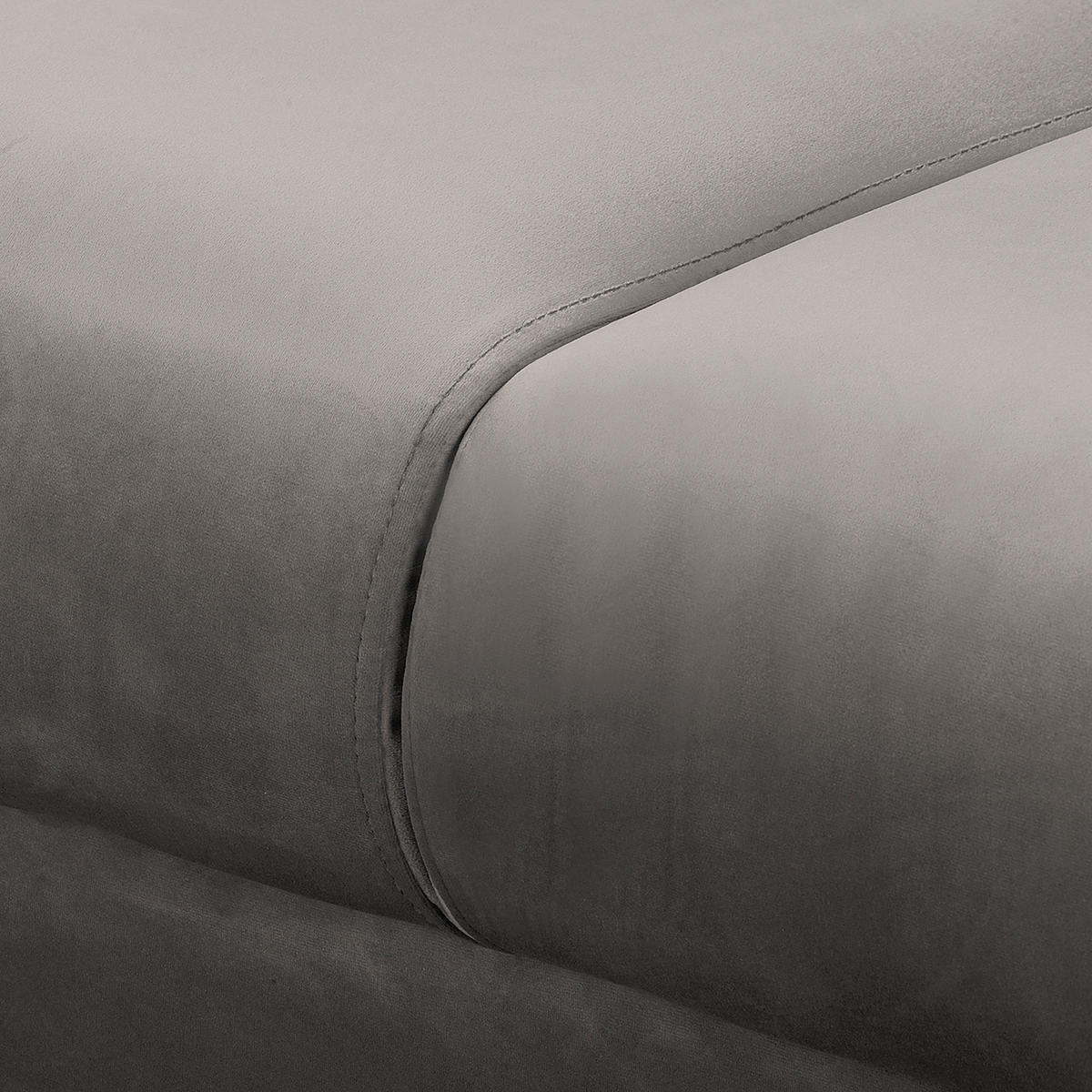 ECKSOFA in Mikrofaser Grau  230/150 cm  - Wengefarben/Grau, Design, Holz/Textil (230/150cm) - Livetastic