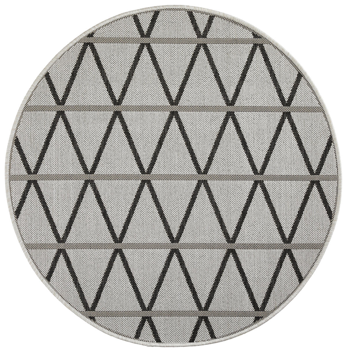 TEPIH ZA UNUTAR./VANJ. UPORAB  120 cm  siva, crna  Naturalle  - siva/crna, Design, tekstil/prirodni materijali (120cm) - Novel