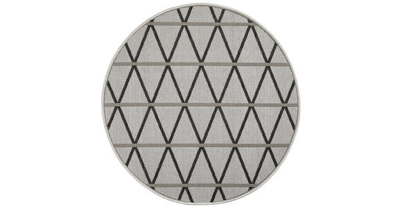 OUTDOORTEPPICH 120 cm Naturalle Grau, Schwarz  - Schwarz/Grau, Design, Naturmaterialien/Textil (120cm) - Novel