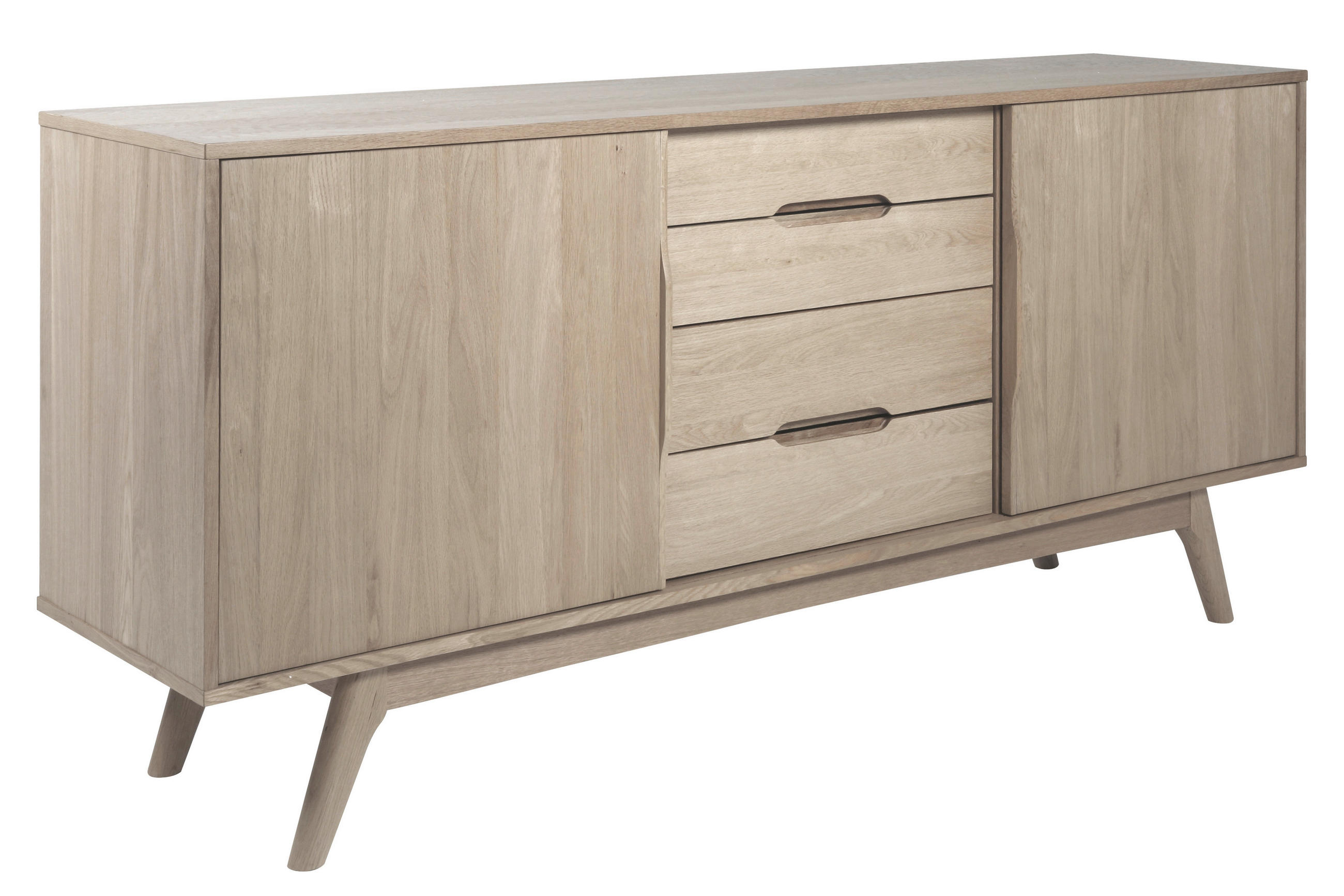 SIDEBOARD  180/84/44 cm 4 Schublade(n)  - Eiche Bianco, Design, Holz/Holzwerkstoff (180/84/44cm)