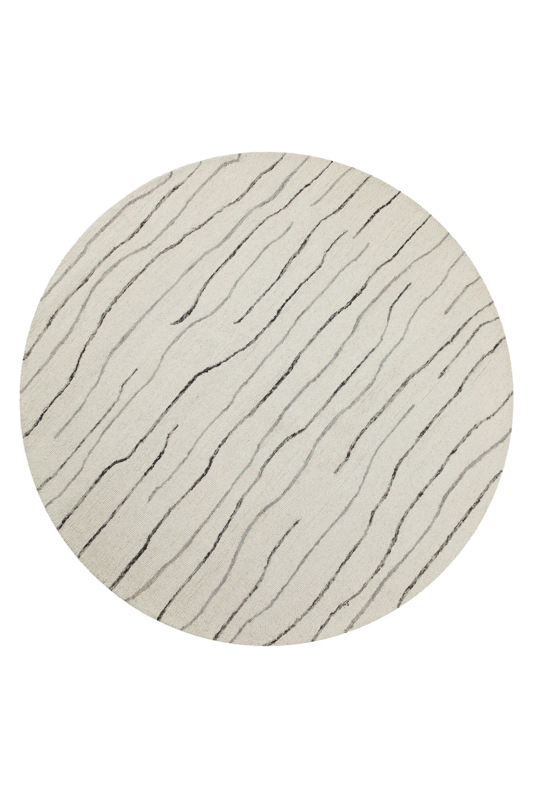 TUFTTEPPICH 180 cm Hamptons ELEVEN Creme, Grau, Weiß rund  - Creme/Weiß, KONVENTIONELL, Textil (180cm) - WECON HOME