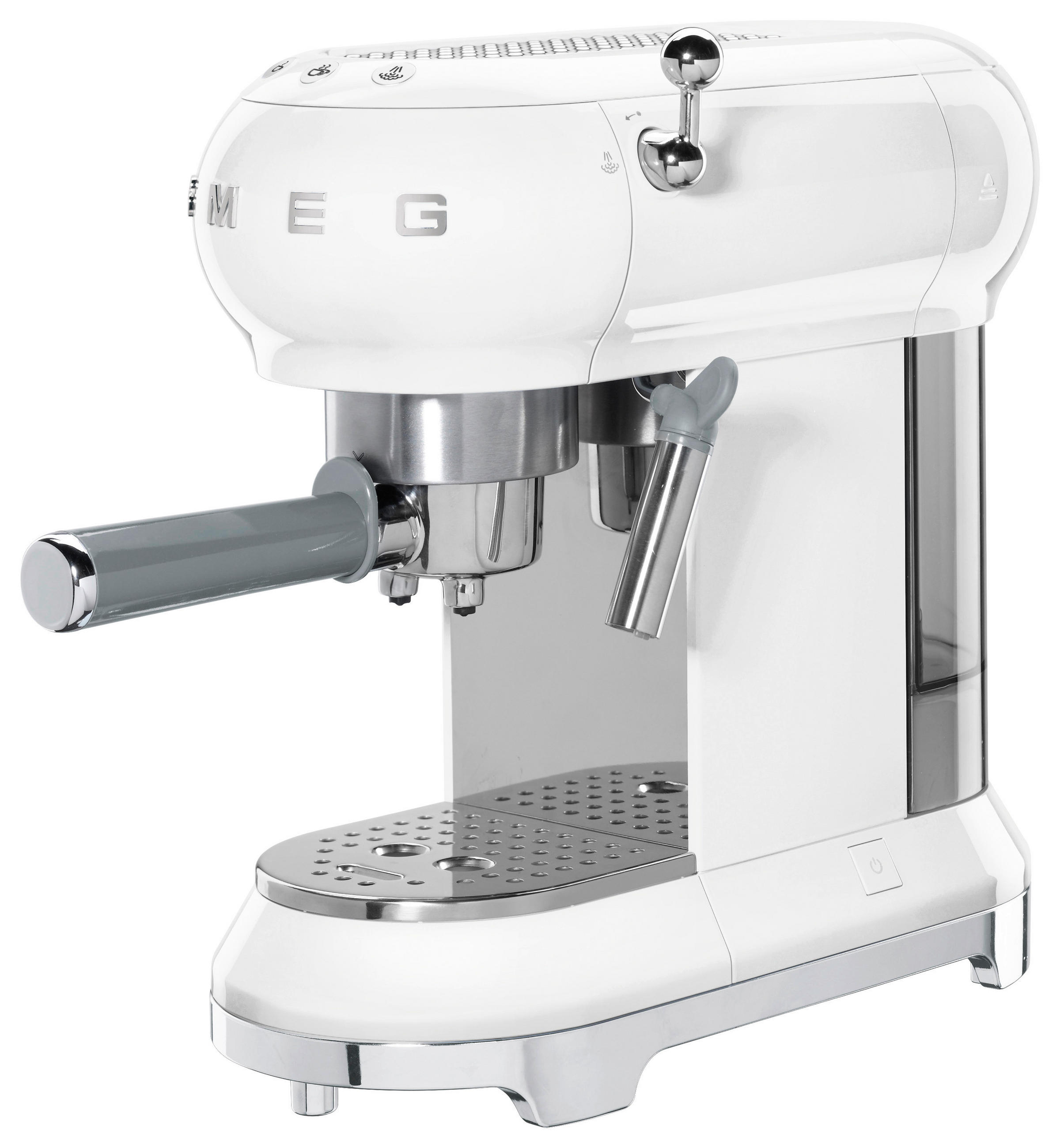ESPRESSOMASCHINE  - Weiss Hochglanz, Basics, Kunststoff/Metall (14.9/33.0/32.9cm) - SMEG