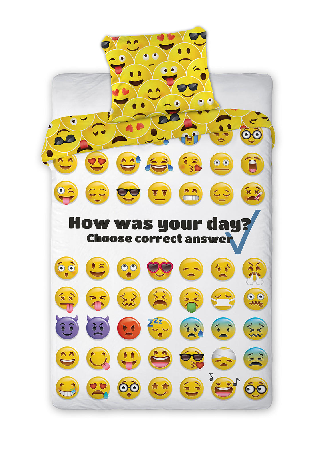 POSTELJINA ZA MLADE TEENAGER EMOJIS 140/200 cm višebojna  - višebojna, Konvencionalno, tekstil (140/200cm)
