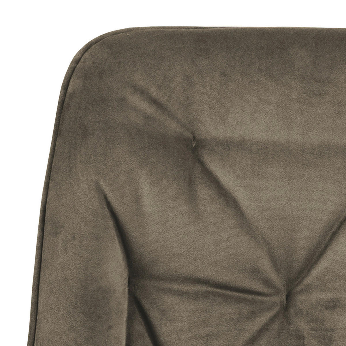 STUHL  in Samt Textil  - Beige/Schwarz, Design, Textil/Metall (50/84/55cm) - MID.YOU