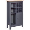 WEINSCHRANK  - Anthrazit/Schwarz, MODERN, Holzwerkstoff/Kunststoff (76,8/124,4/33cm) - home24