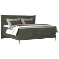 BOXSPRINGBETT 160/200 cm  in Olivgrün  - Schwarz/Olivgrün, KONVENTIONELL, Textil/Metall (160/200cm) - Esposa