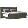 BOXSPRINGBETT 160/200 cm in Olivgrün - Schwarz/Olivgrün, KONVENTIONELL, Textil/Metall (160/200cm) - Esposa