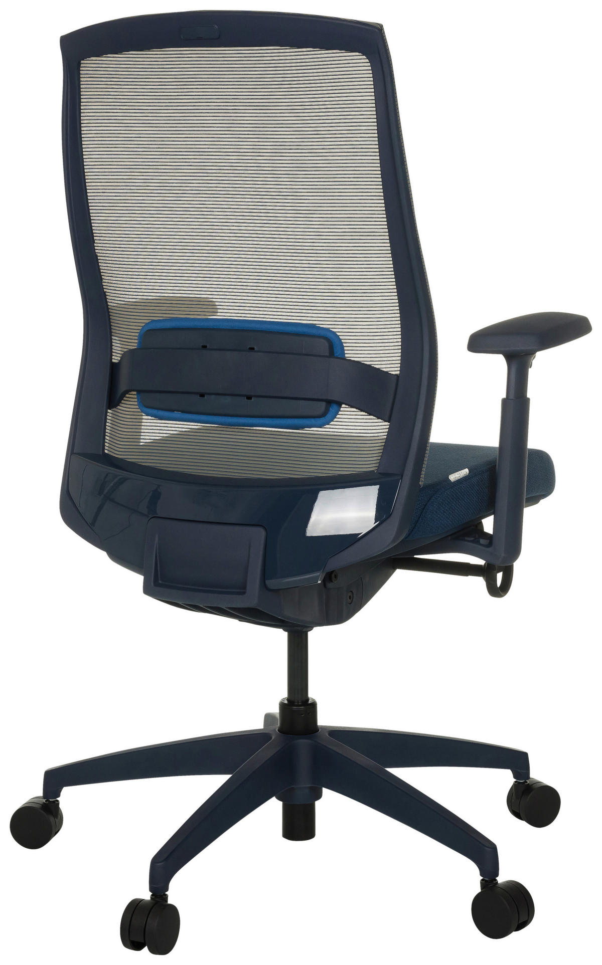OTOČNÁ ŽIDLE, síťovina, modrá - modrá/černá, Moderní, textil/plast (65/95 - 103/70cm) - MID.YOU