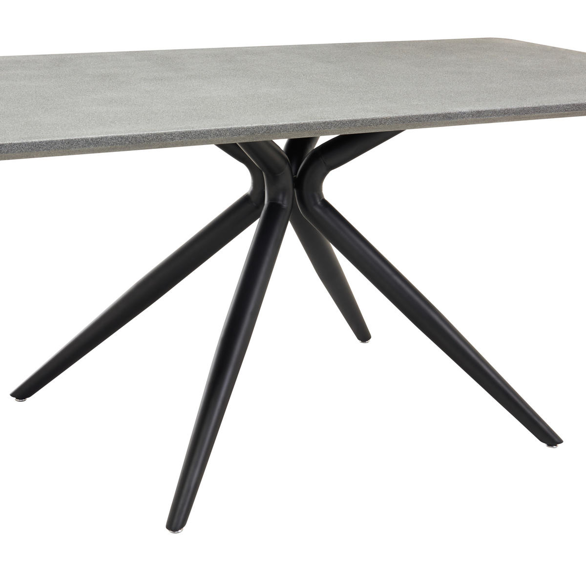 ESSTISCH 180/90/76 cm Nachbildung  Metall, Holzwerkstoff rechteckig Dunkelgrau  - Dunkelgrau/Schwarz, Design, Holzwerkstoff/Metall (180/90/76cm) - Xora