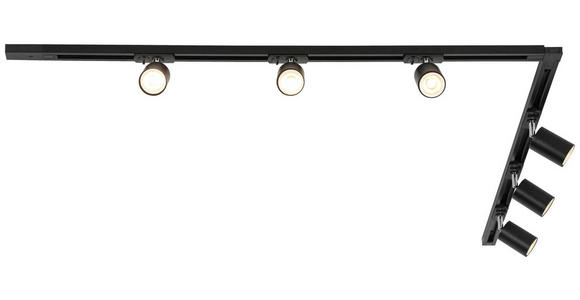 SCHIENENSYSTEM - Chromfarben/Schwarz, Trend, Kunststoff/Metall (110/104/14cm) - Novel